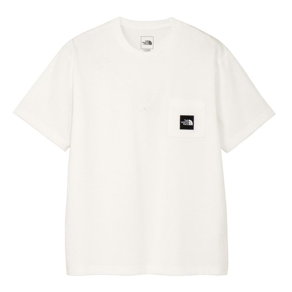 The North Face Short Sleeve Square Logo Pocket Size L T-Shirt, S/S Tee, White,