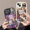D-Decor T-Theft A-Auto G-GTA Joc Video Carcasă Telefon Piele Dură Pentru IPhone 14 13 16 Mini 15 14 11 12 Pro Max Plus Fundas