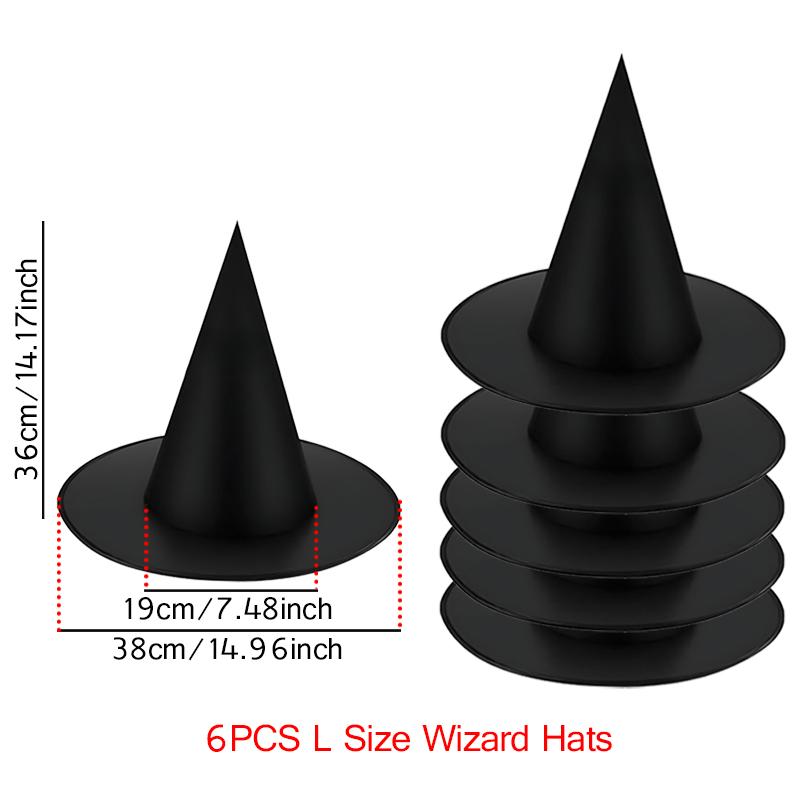 Halloween Hat Witch Wizard Black Hat S/L 2 Sizes Available Home Courtyard Decoration Masquerade Halloween Costume Party Prop ZYF
