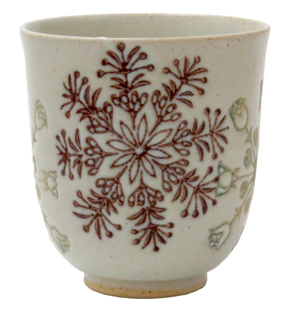 Hasami Ware, Isayama Seito, Ring Flower Teacups, Pair