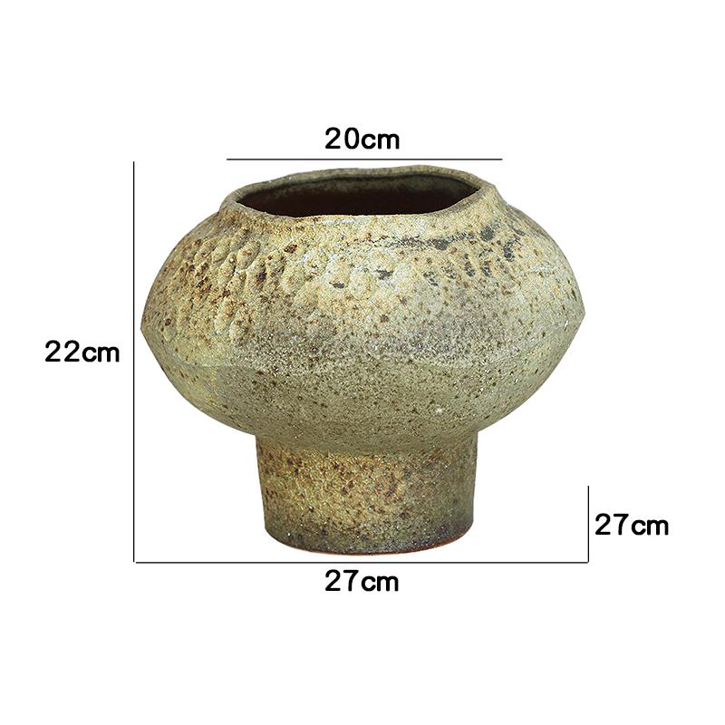 Retro Wabi-Sabi Zen Pottery Vase for Home and Hotel Decor