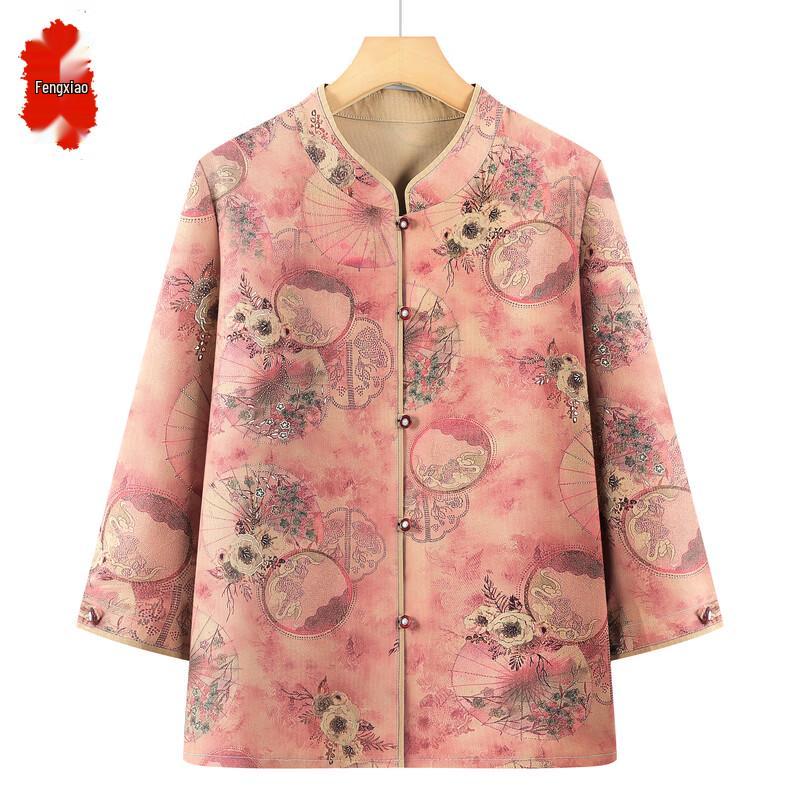 Elegant New Chinese Style Floral Print Blouse for Women