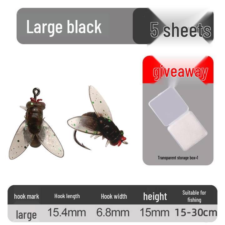 Bionischer Weichfliegenfischhaken: Künstlicher Insektenköder für Bachfischen, Weißfische und Döbel.