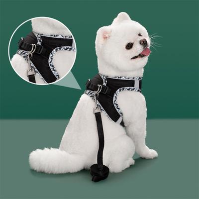 Vodítko pro domácí mazlíčky s nočním reflexním designem, prodyšná žakárová síťovina, snadné oblékání a svlékání, venkovní aktivita, vodítko pro psa