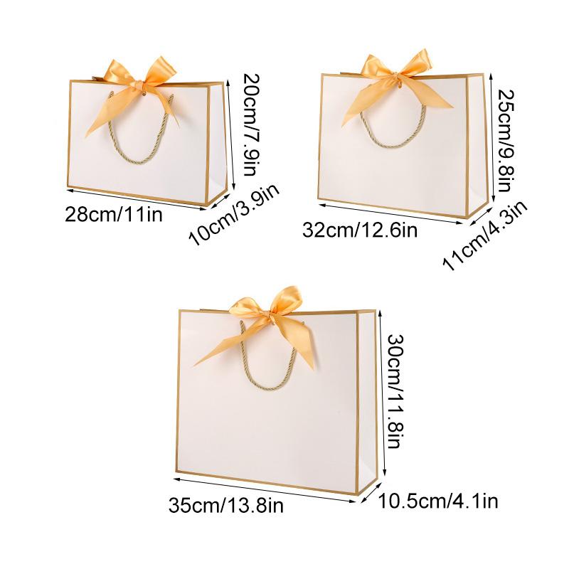 1 buc. Sac de cadou multicolor sac de hârtie pentru cadou pentru pijama haine hârtie kraft cărți fundă panglică portabil cu mâner