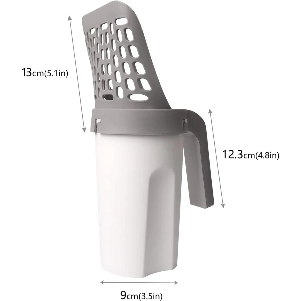 Cat Litter Scoop Shovel For Pet Filter Clean Toilet Garbage Picker Holder Integrated Detachable Pet Supplies with Refill Bag