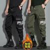 Herbst- und Winter-Overalls Herren Fleece verdickt locker verschleißfest lässig gebundene Füße Mehrere Taschen Arbeitskleidung Arbeitsschutzhose