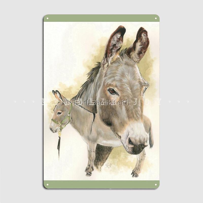 

Металлический знак осла, настенная роспись, забавный настенный декор, жестяные вывески, плакаты 20x30cm