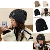 Knit Hat With Embroidered Letters For Winter Warmth And Windproof Protection