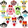 1-3pcs/set The Powerpuff Girls Keychain Stuffed Anime Swimming Cloak Pajamas Angel Style Cute Plush Toys Birthday Gift