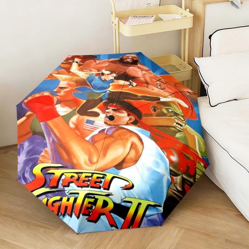 Super Street Fighter Automatic Umbrella - Suitable Travel Portable Umbrella Outdoor sun shading umbrella Suitable For All Seasons