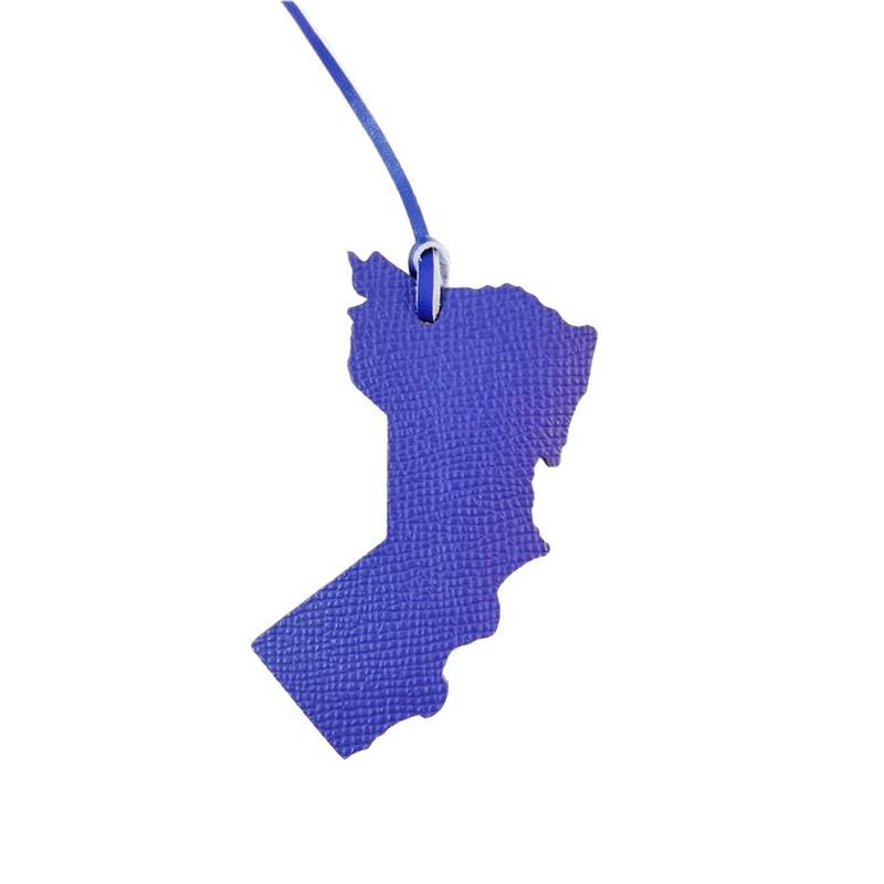Leather Bahrain Map Pattern Bag Pendant - Cross-Border Best-seller розовый