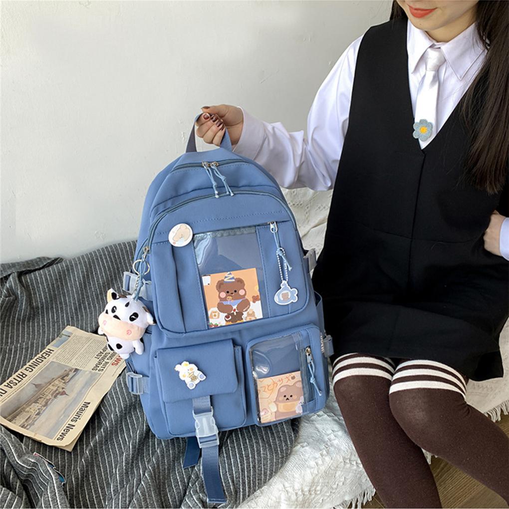 Comfortable Women Backpack For School And Travel - Large Capacity Nylon Junior High School Student School Backpack
