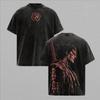 Zaraki Kenpachi BLEACH Anime T-Shirt Vintage Gewaschenes Baumwoll-T-Shirt Herren Kleidung Sommer Übergröße Kurzarm-T-Shirts Kleidung