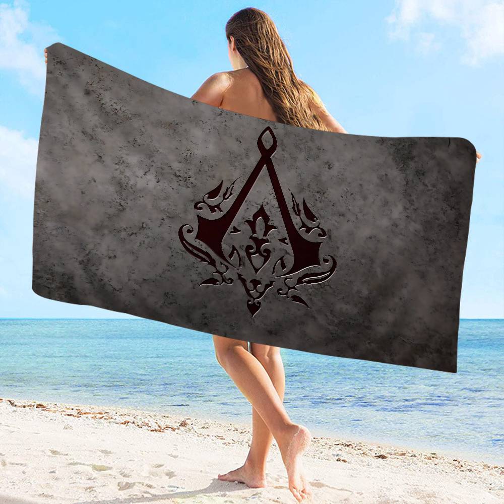 A-Assassin C-Creed Spiel Mikrofaser Bedrucktes Strandtuch Bergsteigen Yoga Strand Schwimmen Laufen Saugfähiges Weiches Handtuch