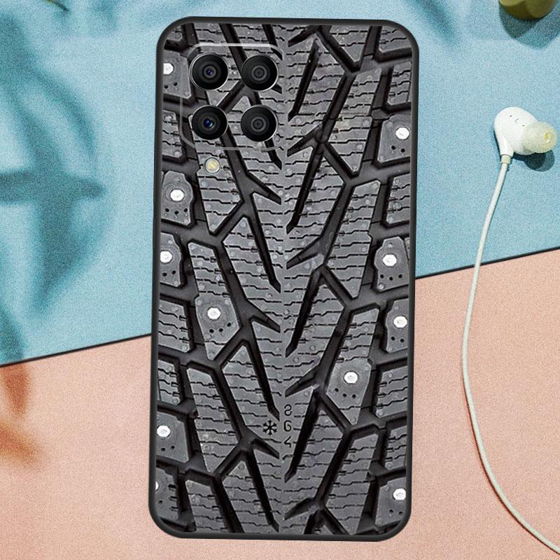 

Black Tire Tyre Tread Texture Case For Samsung Galaxy M15 M35 M55 M56 M36 M16 M31 M21 M13 M33 M53 M12 M32 M52 M14 M34 M54 Samsung M14