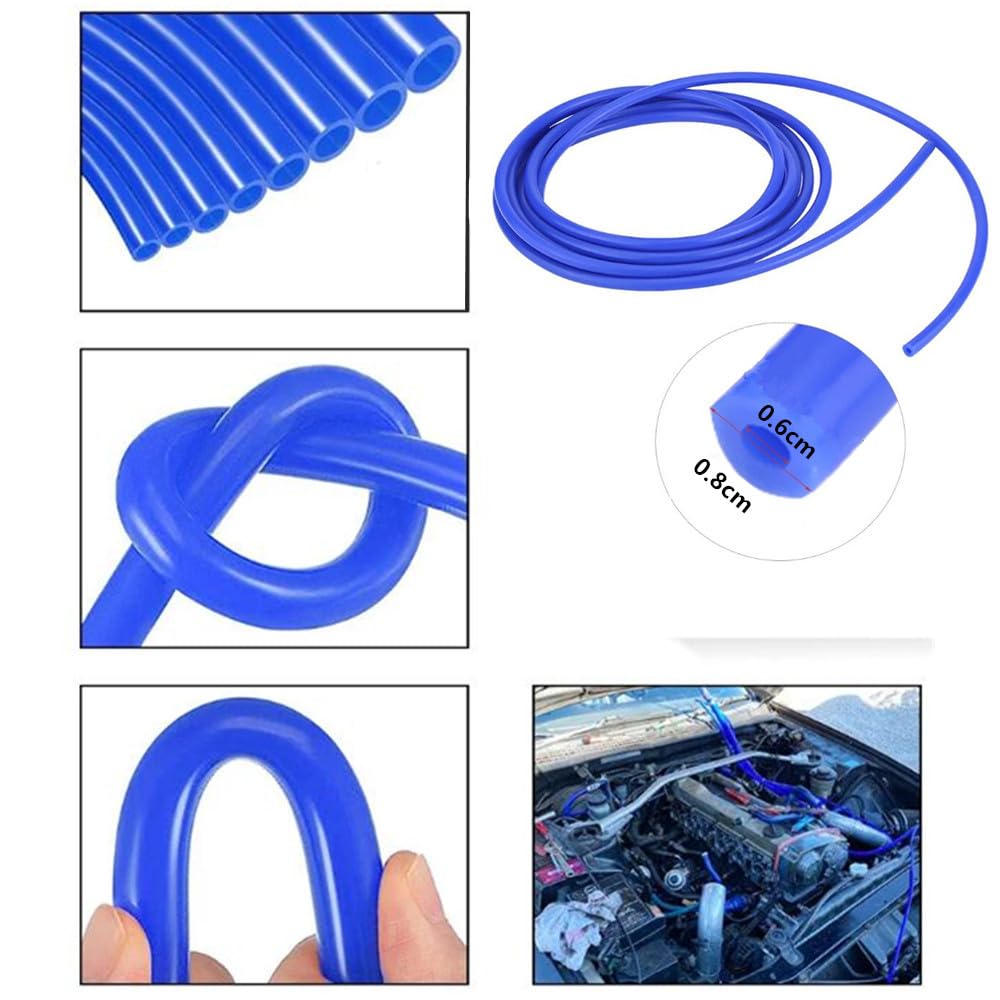 LIKENNY Silicone Hose, 6.6 ft (2 m), Inner Diameter 0.2 inch (6 mm), Outer