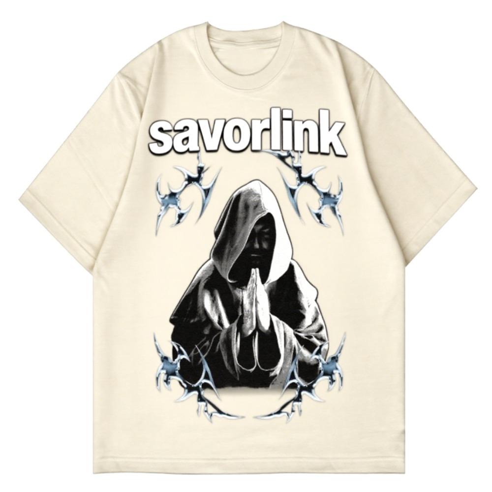 Short-sleeved Trend Daily Style Couple Tide Brand Cotton Printing Women's New Emerging Art T-shirt Street Style Breathable Tops