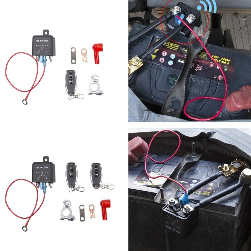 Upgrade Battery Disconnect Switch with Remote Control Battery Isolator Switch with Remote for Automotive Marine & Trucks