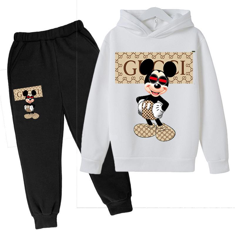 Disney Authentic Mickey Mouse Hoodie & Sweatpants - 2025 Kids' Casual New Year Outfit