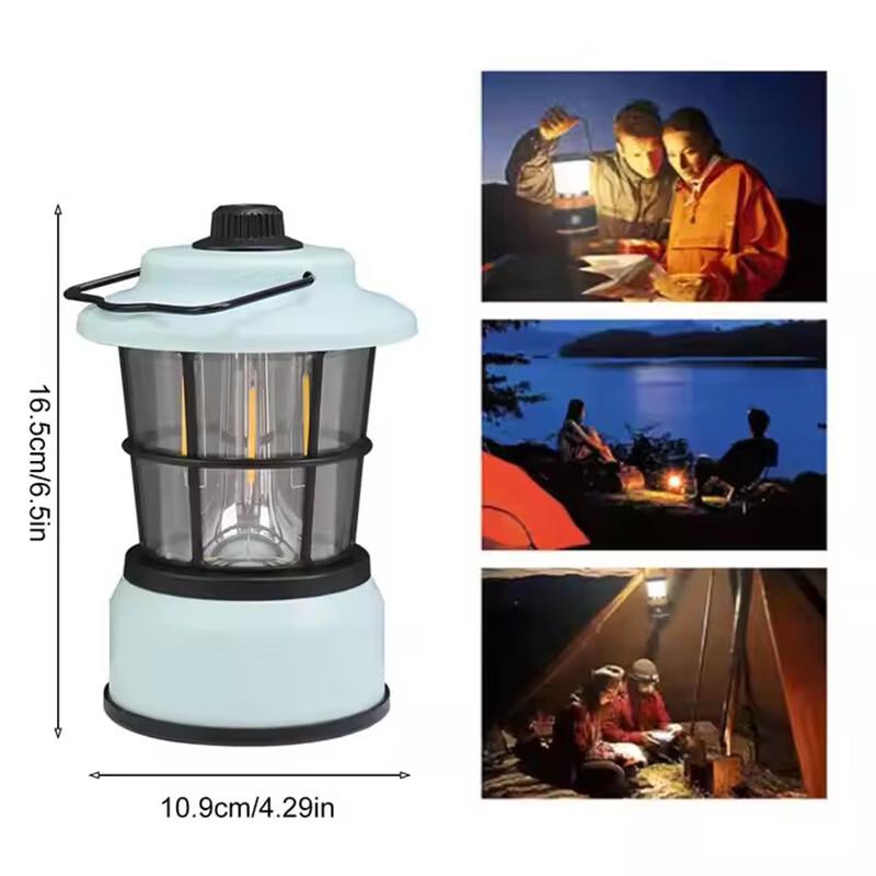 Retro Portable Stepless Dimming Camping Lantern