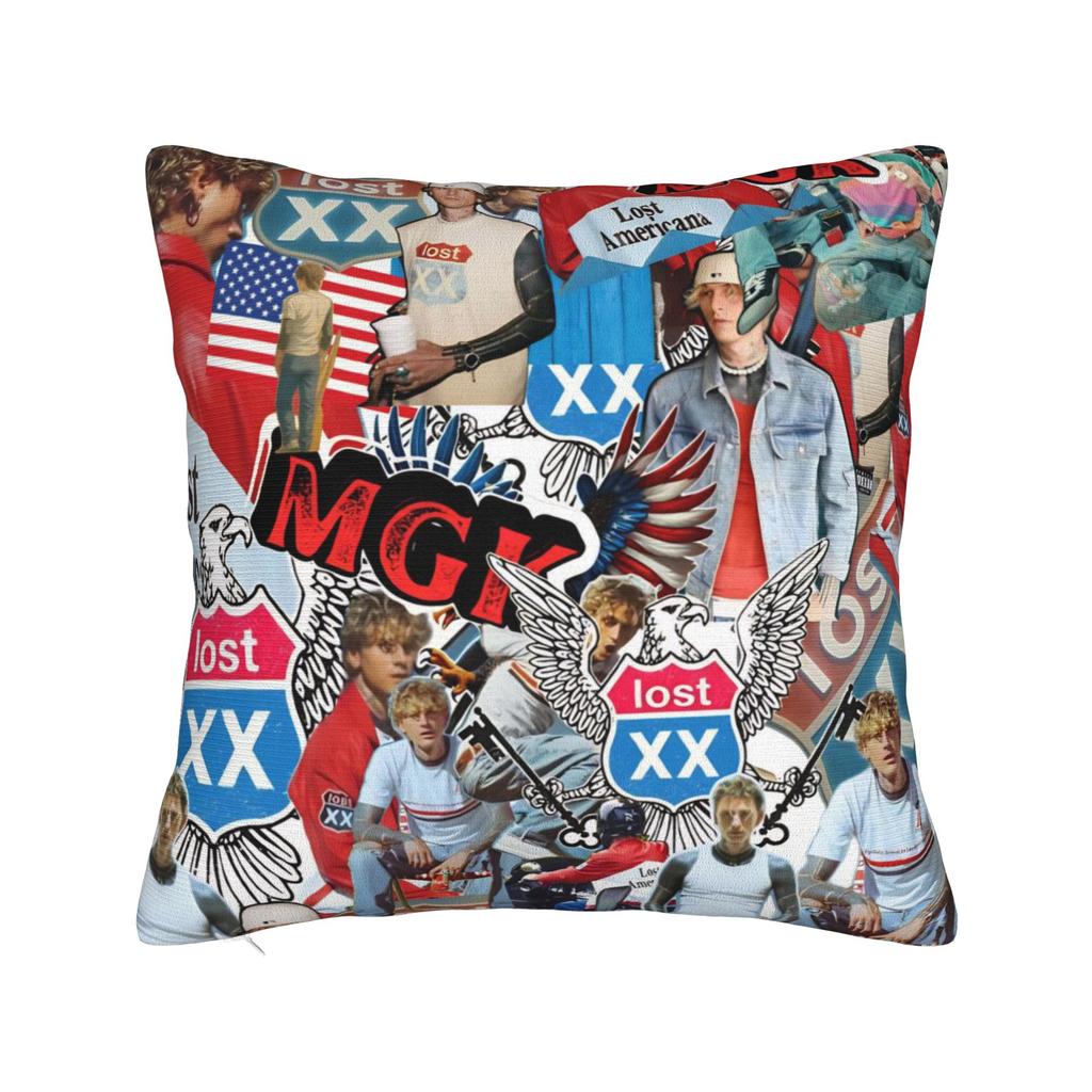 MGK povlak na polštář Polyesterový potah na polštář Dekorativní povlak na polštář s motivem Machine Gun Kelly Domácí Drop Shipping 4040cm