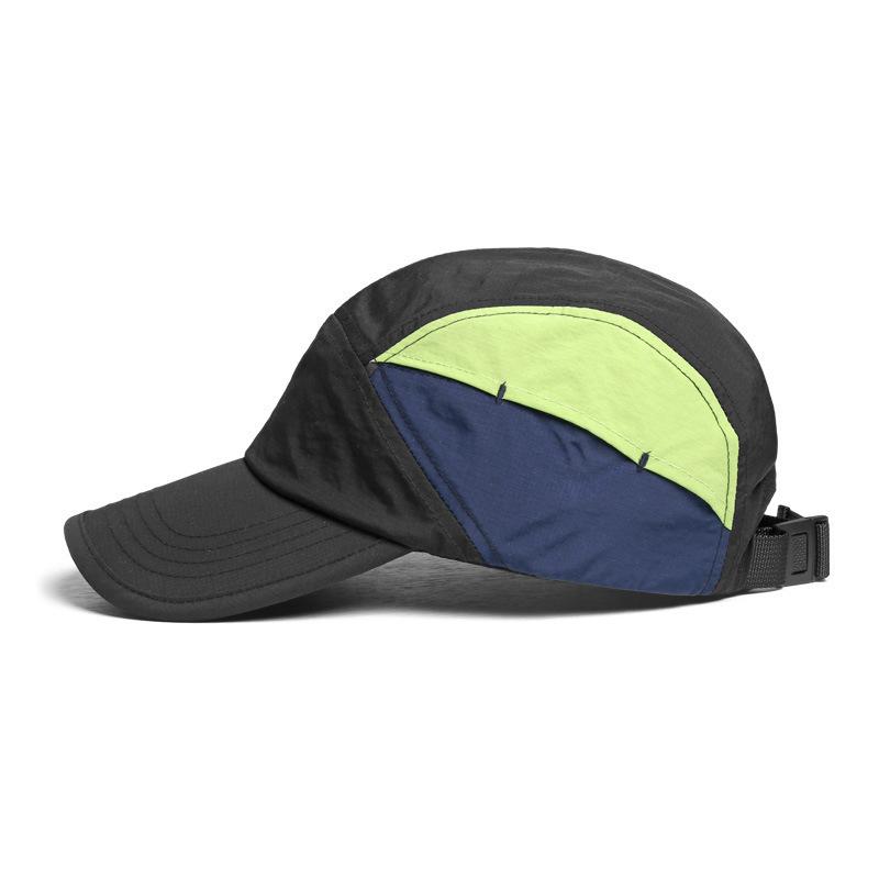 Quick-dry baseball cap for spring and summer outdoor sports and hiking, thin, breathable, waterproof, color-block sun hat