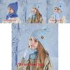 Kinder Winter Strickmütze Handschuhe Nackenwärmer Set für den Außenbereich