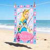 Custom Name Princesses' Garden Stylish Digital Printing Beach Towel Quick‑Drying Absorbent Blanket for Beach Pool Gym Travel