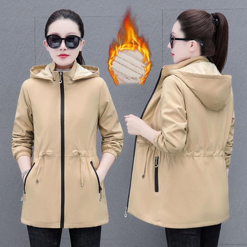 Jachetă Windbreaker cu Catifea Plus