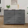 Day and Night - Day and Night HAMAR Sideboard Solid Dark Gray Pine Wood 113x40x80 Cm
