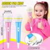 Facmogu 2-Piece Microphone Props for Role Play Karaoke Stage Costume Plastic Toy Kids Realistic Sound Blue Pink