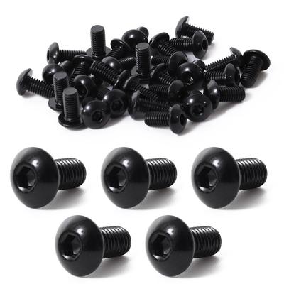 Hex Socket Button Head 304 Stainless Pack of Pstyle. Bolts, M5, Steel, 30, PST-174 (M5x10mm)