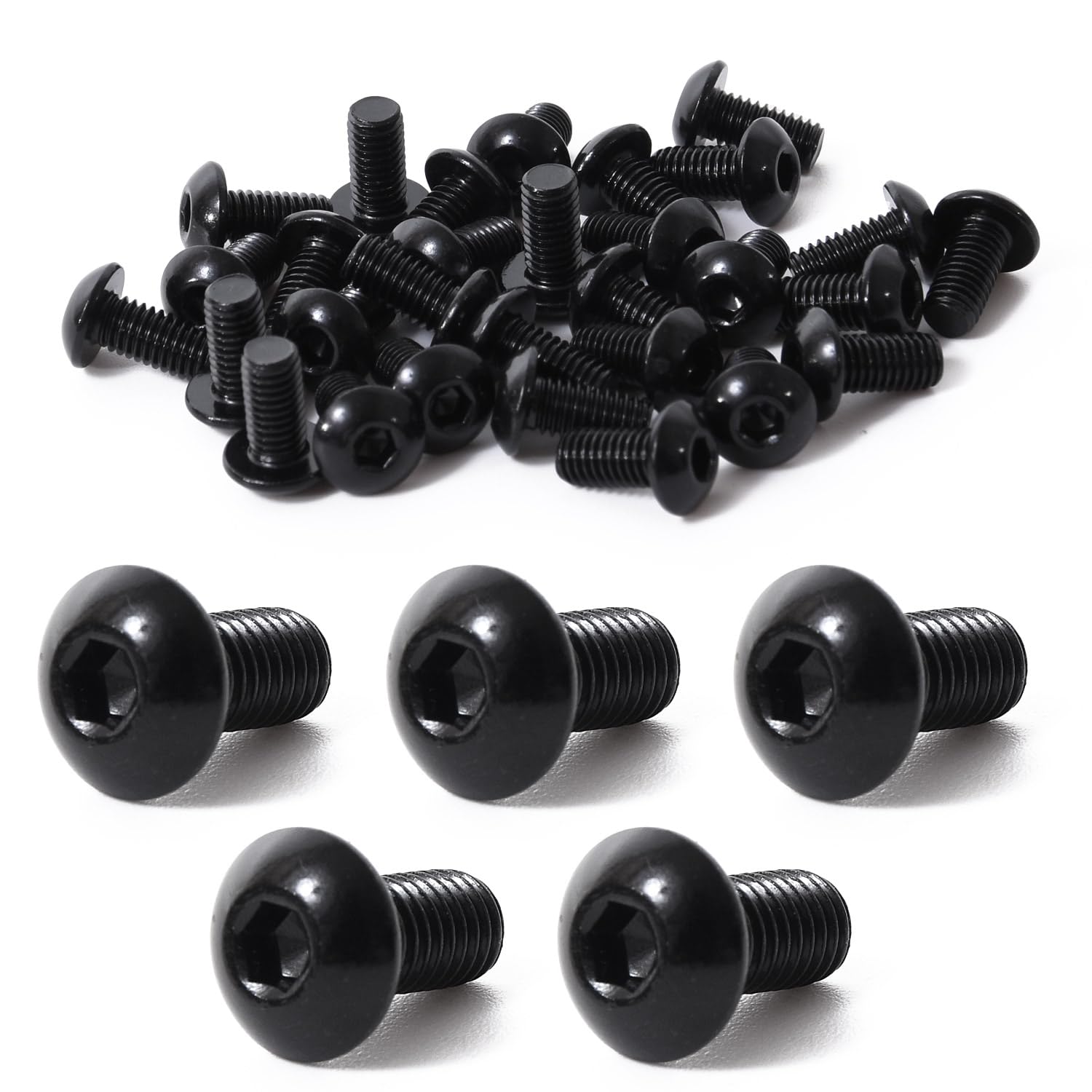 

Hex Socket Button Head 304 Stainless Pack of Pstyle. Bolts, M5, Steel, 30, PST-174 (M5x10mm)