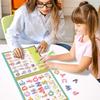 Montessori Busy Quiet Book Angličtina Magnetická písmena Párovací cvičení Karta Puzzle Hry na hláskování Vzdělávací hračky pro raný vývoj dětí Dárky