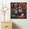 DIY Diamond Painting Canvas Sugar Skull Couple Floral Pattern 5D Rhinestone Art Kit for Home Wall Decor Craft Enthusiasts