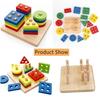 Geometric Shapes Toys For Children Early Learning Exercise Hands-on Ability Montessori Puzzle Sorting Math Educational Toys