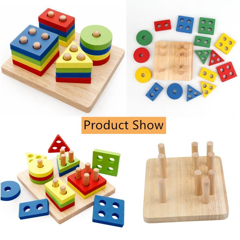 Geometric Shapes Toys For Children Early Learning Exercise Hands-on Ability Montessori Puzzle Sorting Math Educational Toys