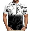 Men's Short Sleeve Cycling , Round Neck Zipper, Quick Dry Breathable, Printed Design for Road Bike