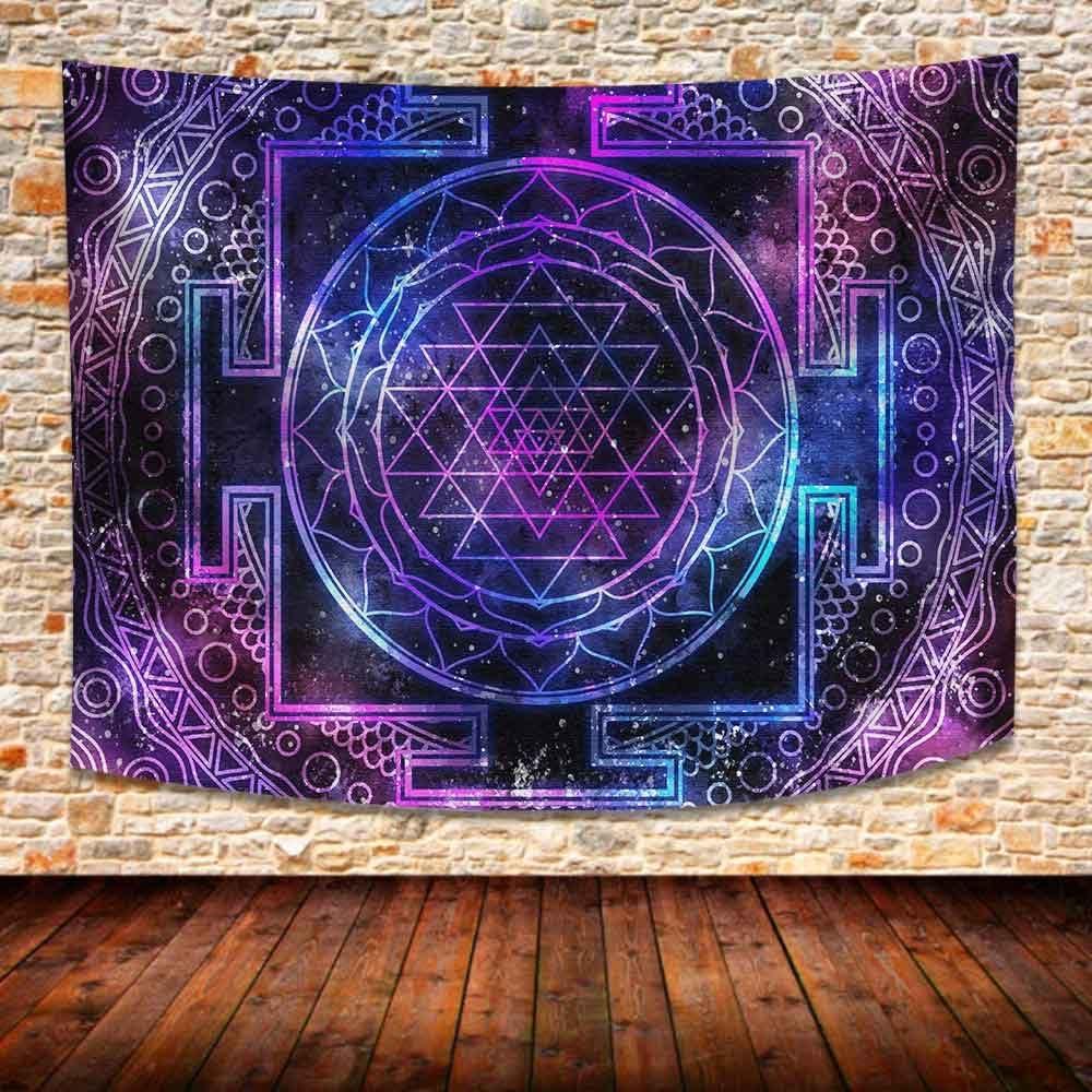 Tapestry shrafi shri yantra 75x100 чёрный