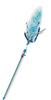 Yarro | Cat Toy | Fishing Rod with Blue Feathers and Neon String, Length 45cm - Fishing Rod with Blue Feathers and Neon String, Length 45cm