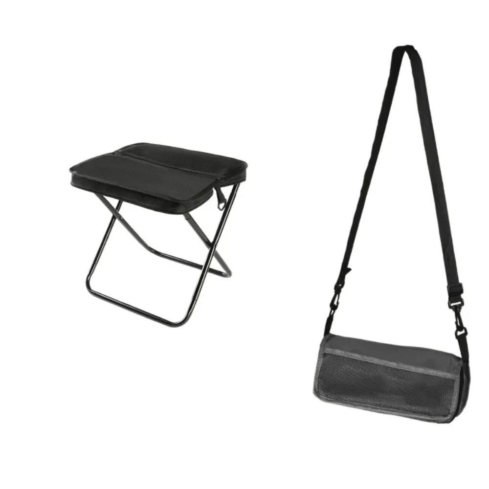 Wear-resistant Folding Backpack Stool Sturdy Crossbody Sports Folding Chair Handbag Style Strong Load-bearing Pencil Case Stool