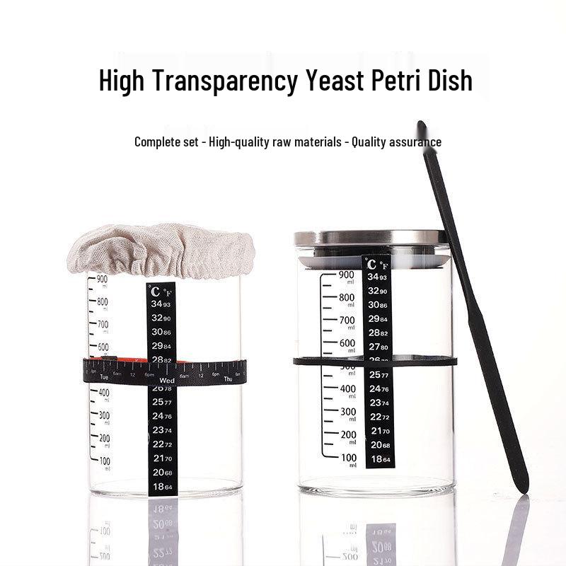 High Borosilicate 32oz Transparent Sourdough Starter Jar