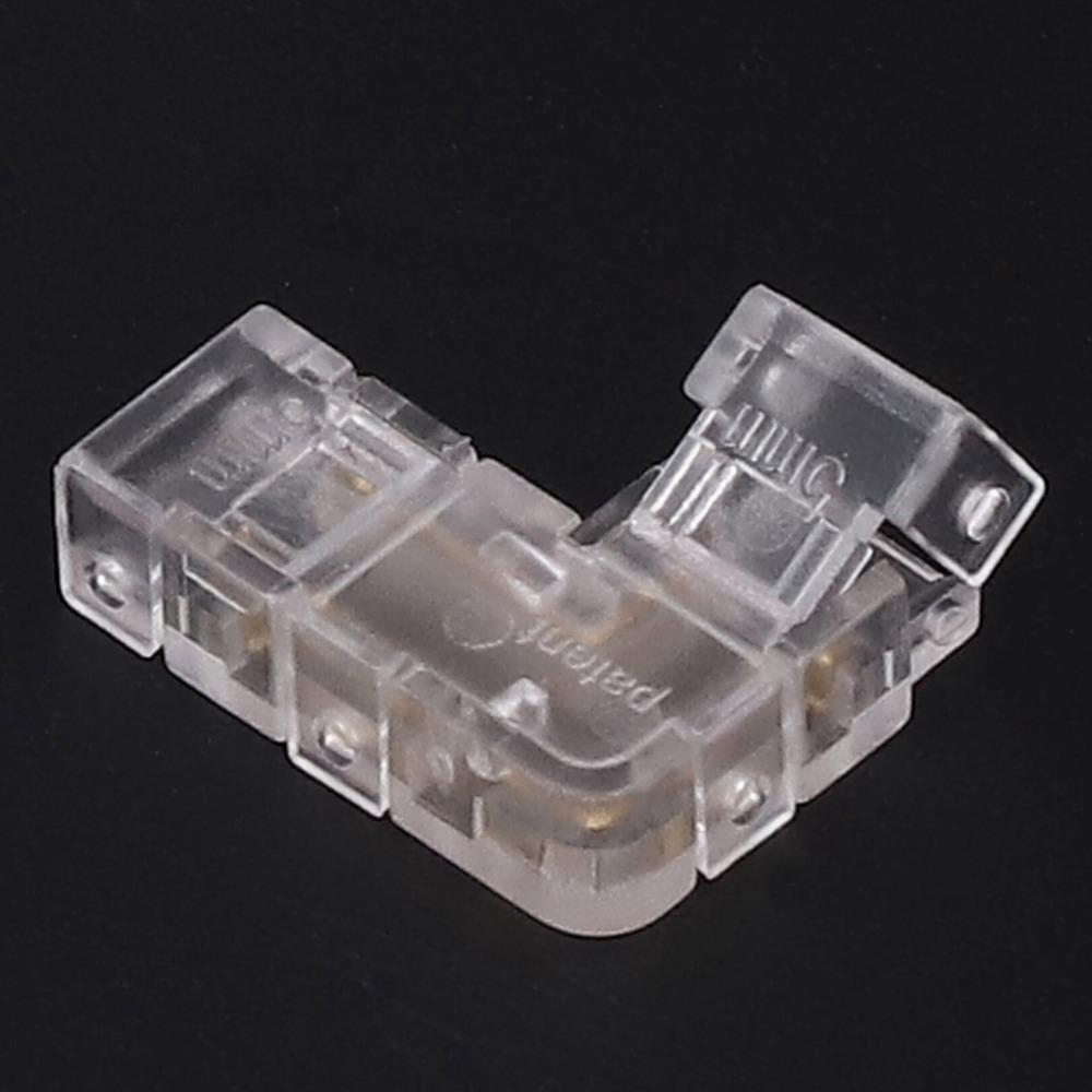 8pcs 5mm LED Strip Light Connectors 2 Pin L Shaped Connectors  Right Angle Connection