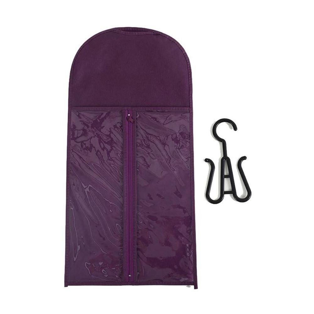 with Hanger Wig Bag Transparent Clothes Dust Cover for Virgin Hair Weft Clip In Hair Extension