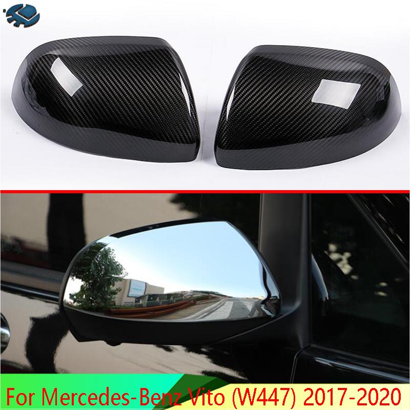 For Mercedes-Benz Vito (W447) 2017-2025 ABS Chrome Door Side Mirror Cover Trim Rear View Cap Overlay Molding Garnish