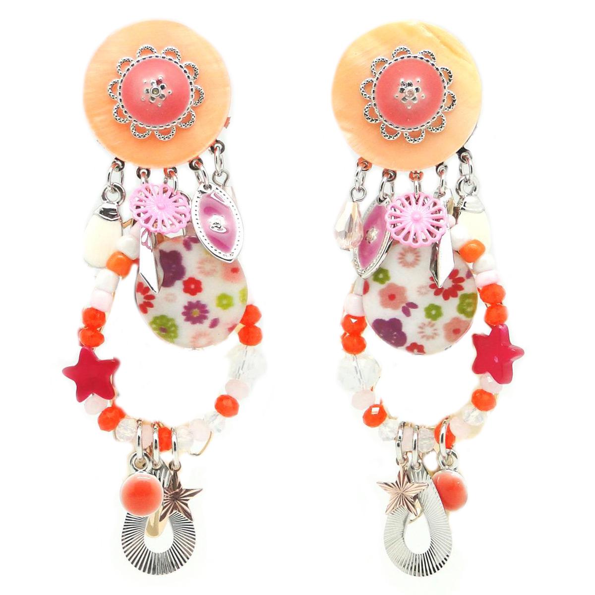 

Les Trésors De Lily [Q1267] - Clips créateur Lilipoupettes orange argenté - 95x30 mm