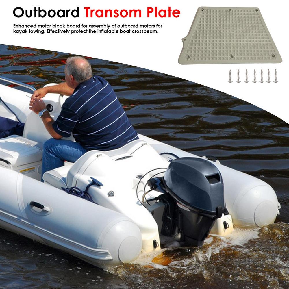 Outboard Engine Bracket PVC Bracket For Motor Transom Mounting Grid Design Trapezoidal PVC Pad Rust Resistant Transom Plate For