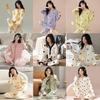Women's Pajamas Set 2024: Long-Sleeved Home Wear for Spring, Autumn, and Winter. Perfect for Micro-Business Live Broadcasts.