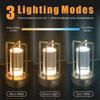 Portable Metal Cordless Table Lamp Touch Sensor Rechargeable LED 3-Color Dimmable Night Light for Bedroom Restaurant Home Outdoor Decor